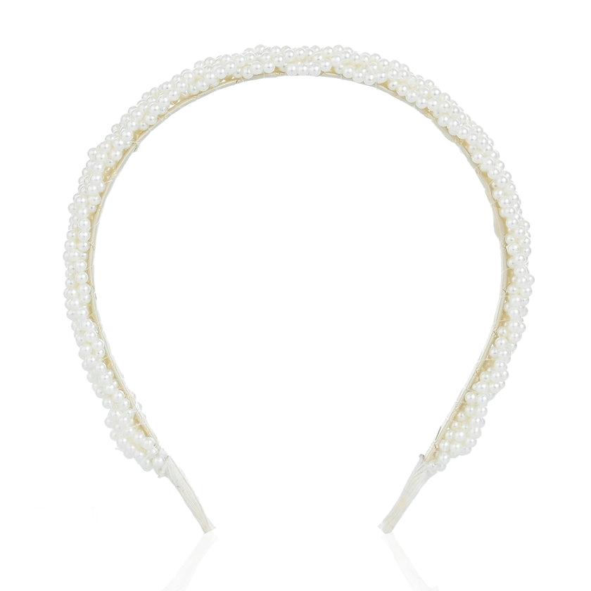 White Pearl Embellished Headband