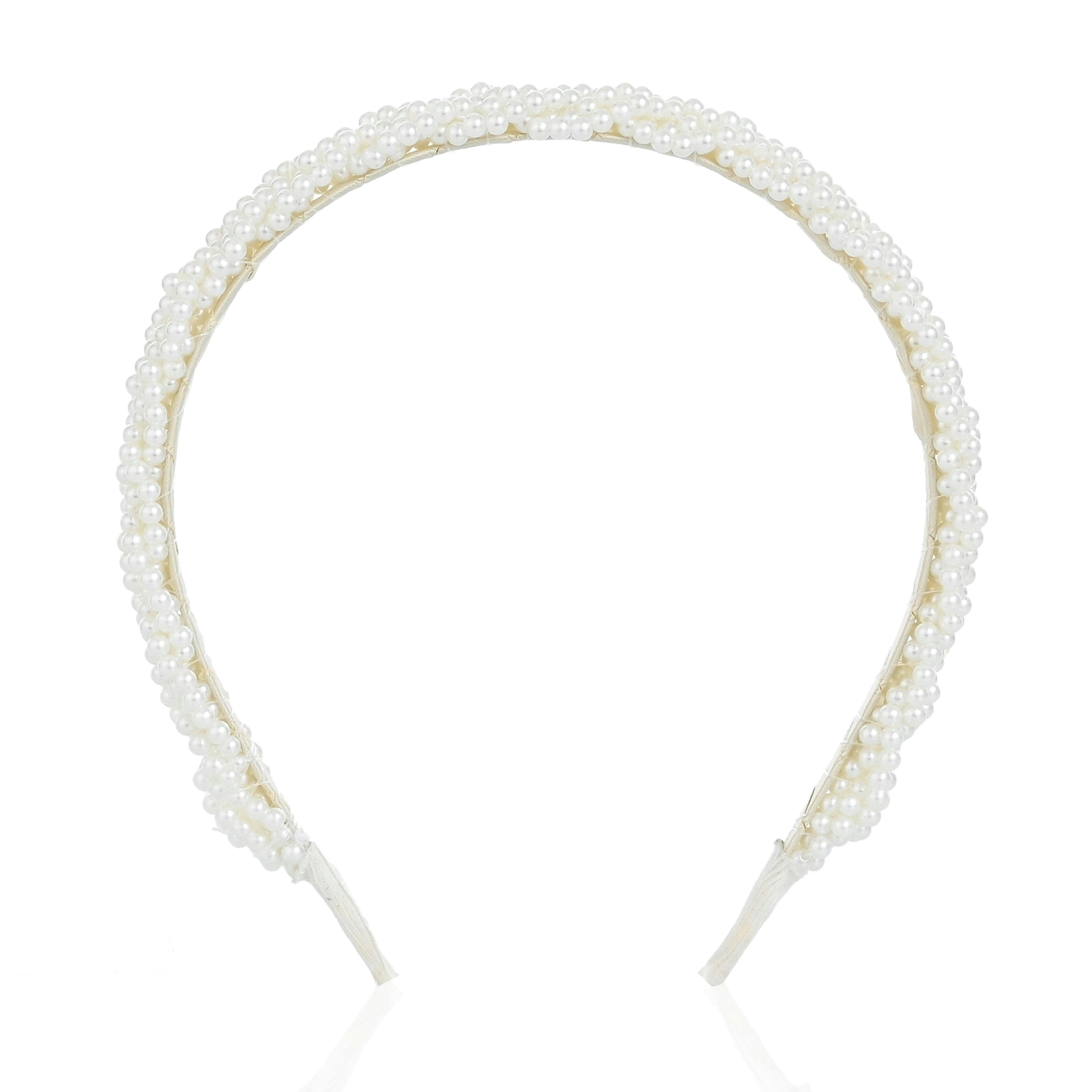 White Pearl Embellished Headband