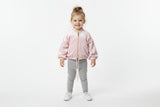 Sienna Luxe Crushed Velvet Bomber Jacket Pink