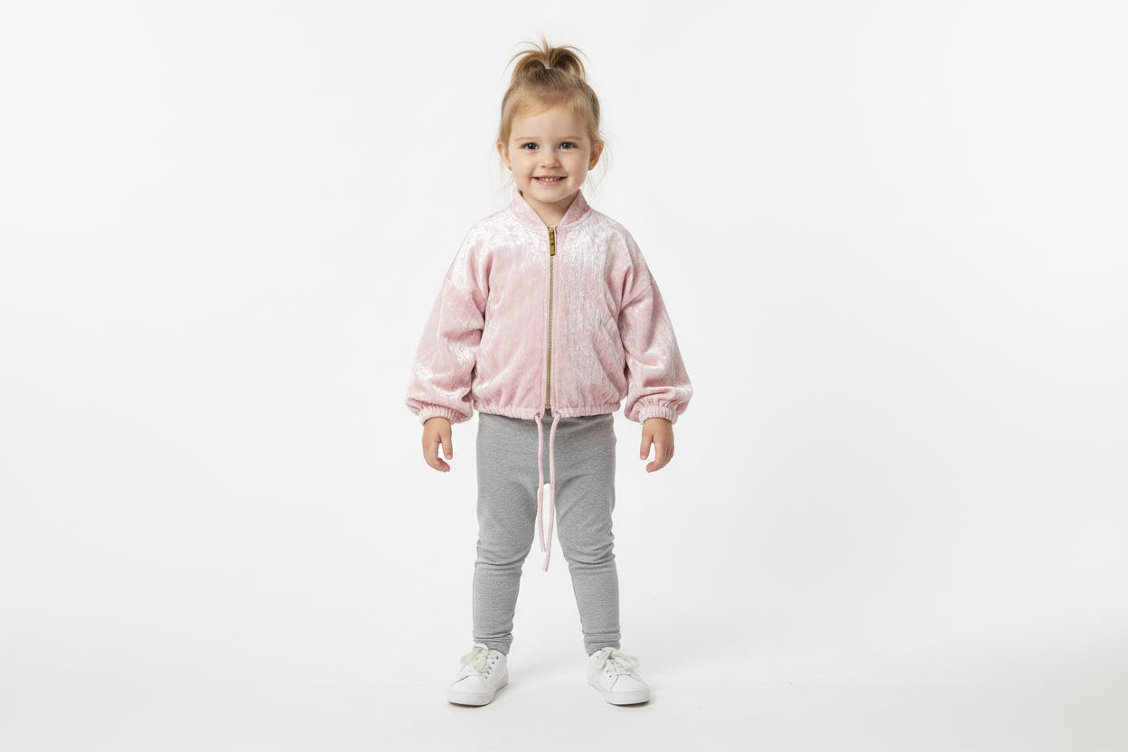 Sienna Luxe Crushed Velvet Bomber Jacket Pink