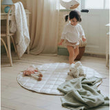 Cotton Knit Blanket, Green