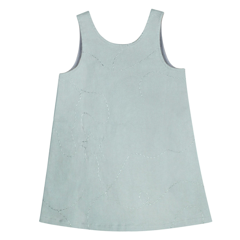 Grey Twinkle Stars Denim Dress