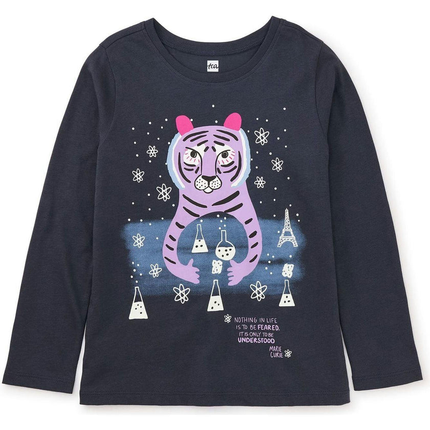 Marie Curie Glow Graphic Tee, Blue