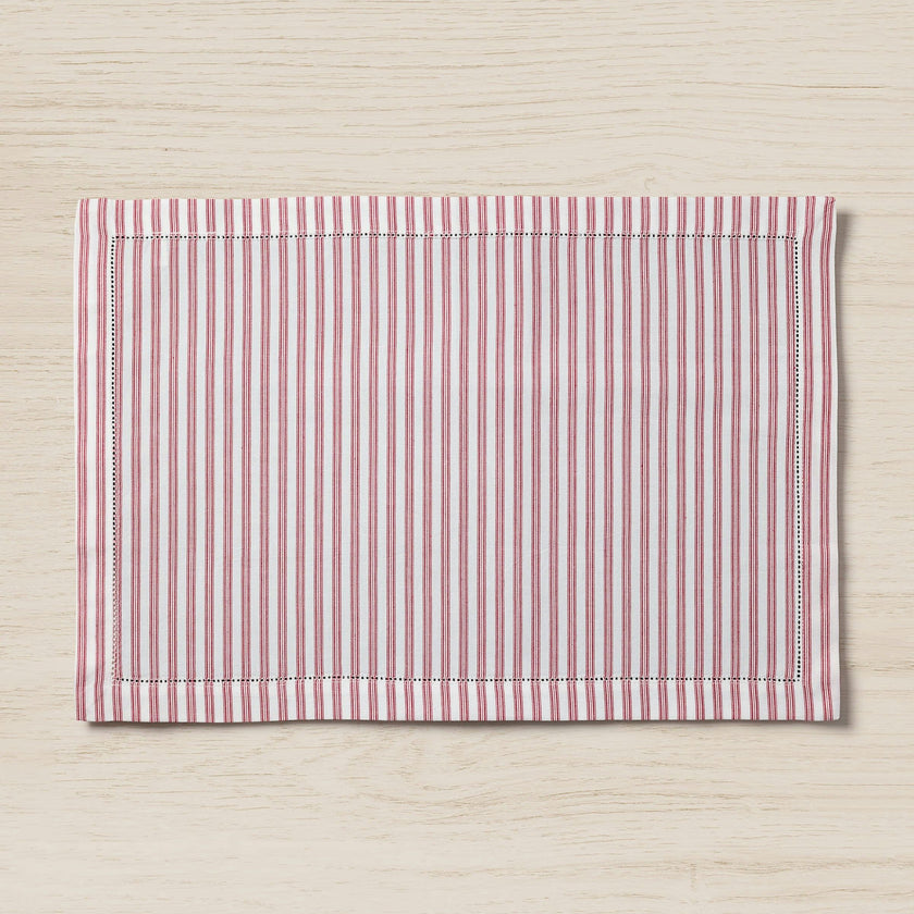 Antique Red Ticking Placemats