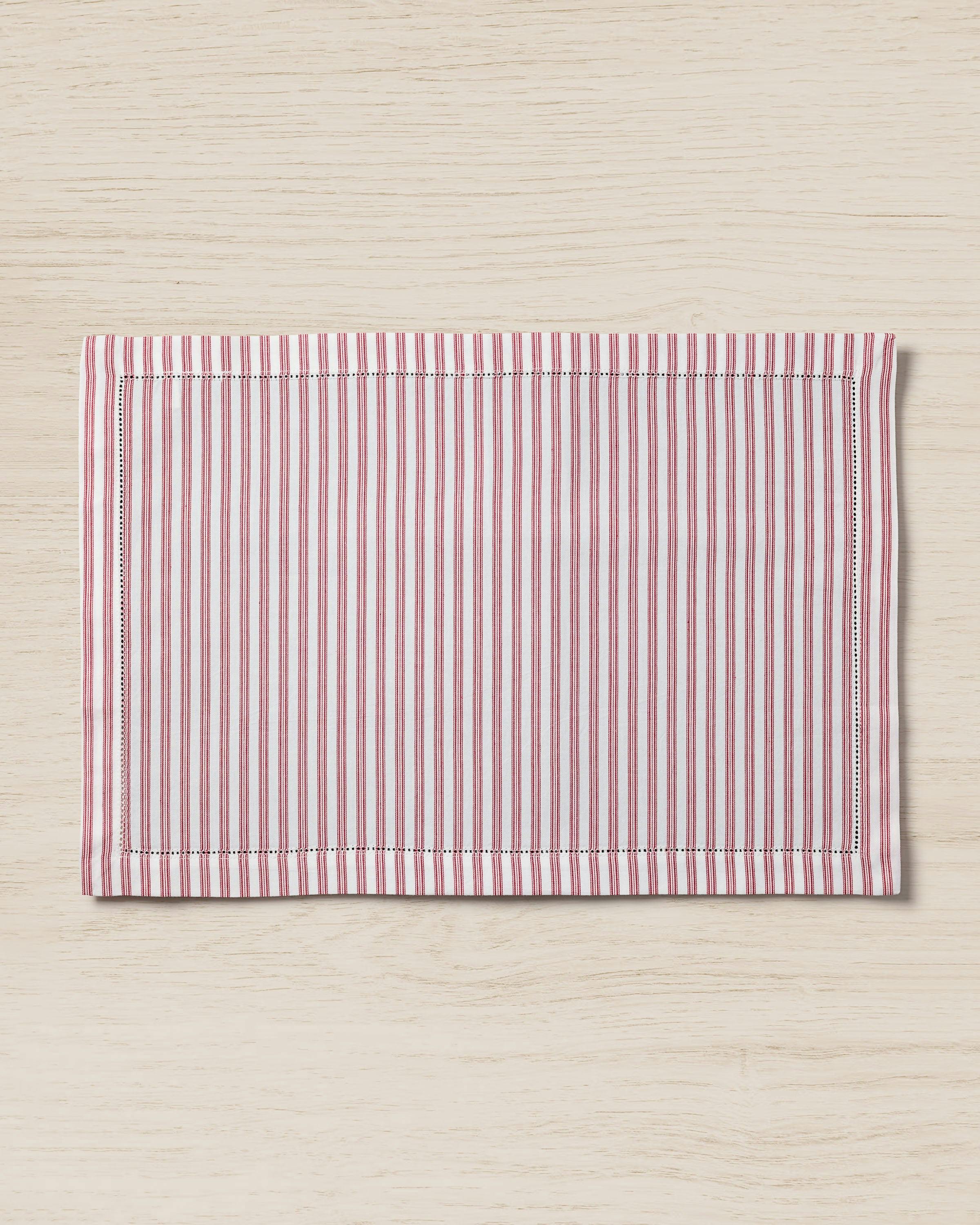 Antique Red Ticking Placemats