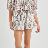 Womens Theodore Short - Pink Dewdrop Block Print