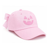 Jack-O-Lantern Bow Baseball Hat