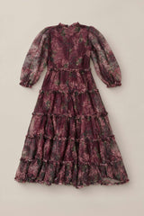 Mini Madrigal Dress in Merlot Floral