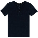 Wash Denim Henley T- Shirt