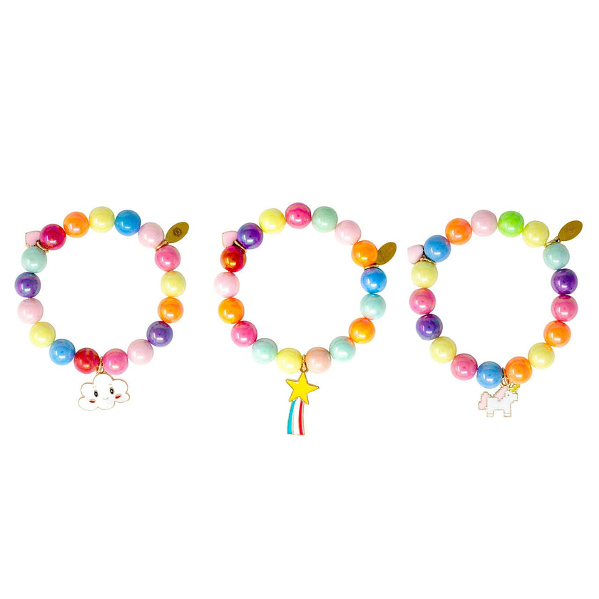 Bright Gum Ball Bracelet Set