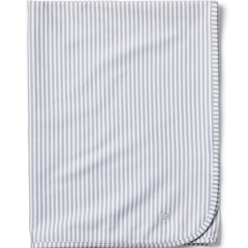 Pima Baby Blanket in Grey Stripes