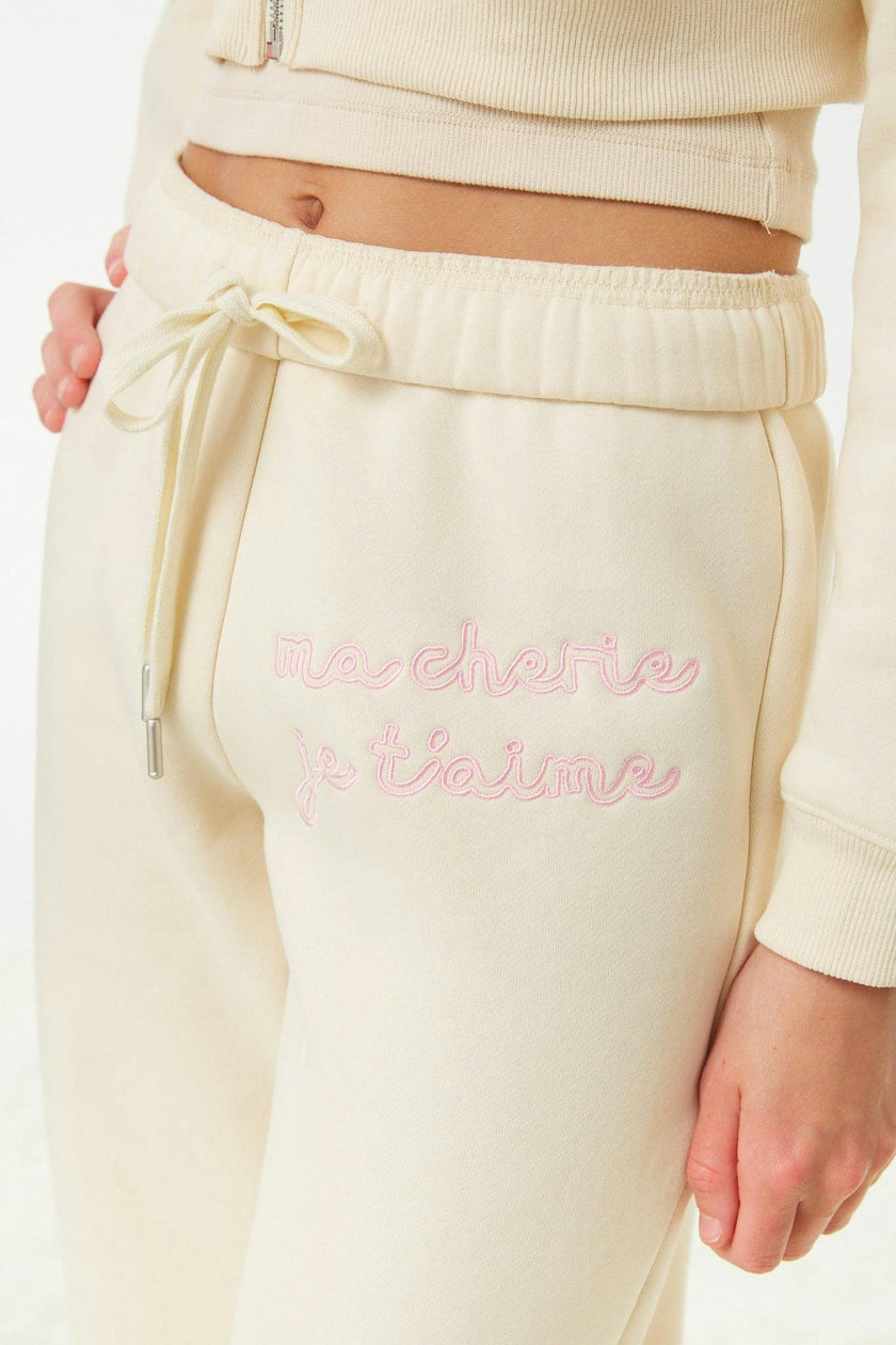 Jessie Winter White French Terry Jogger - Ma Cherie