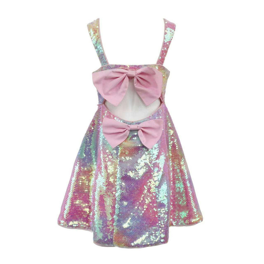 Ombre Sequin Bows Dress