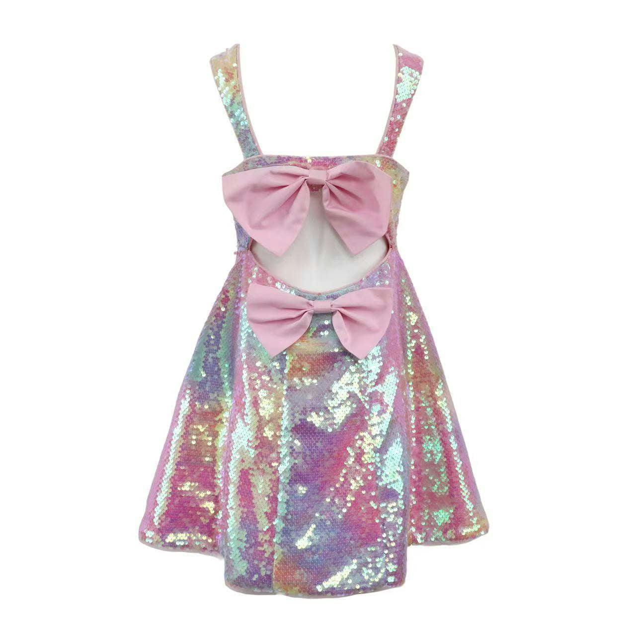 Ombre Sequin Bows Dress