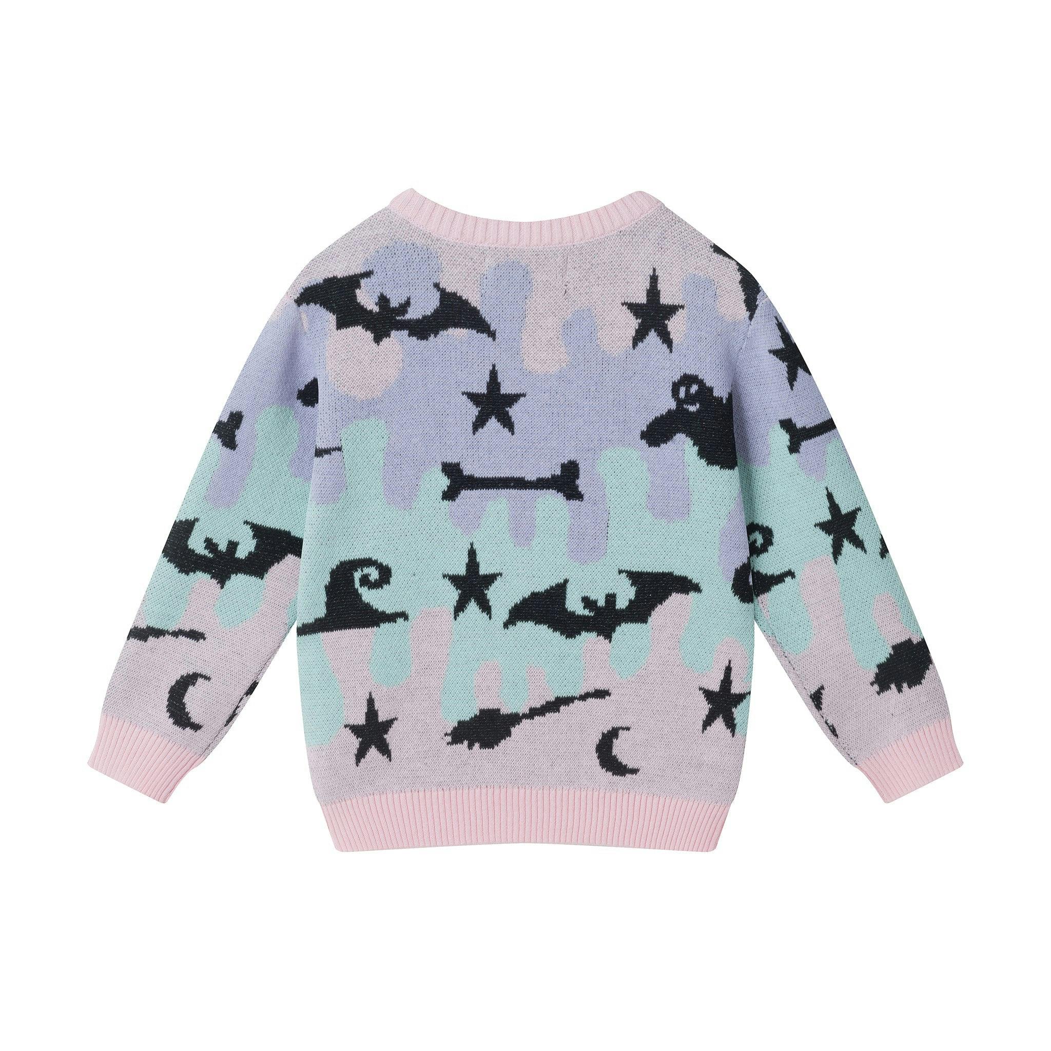 Infant (9-24M) Girls Three-Piece Sweater Set | Ghosts, Bats & Bones