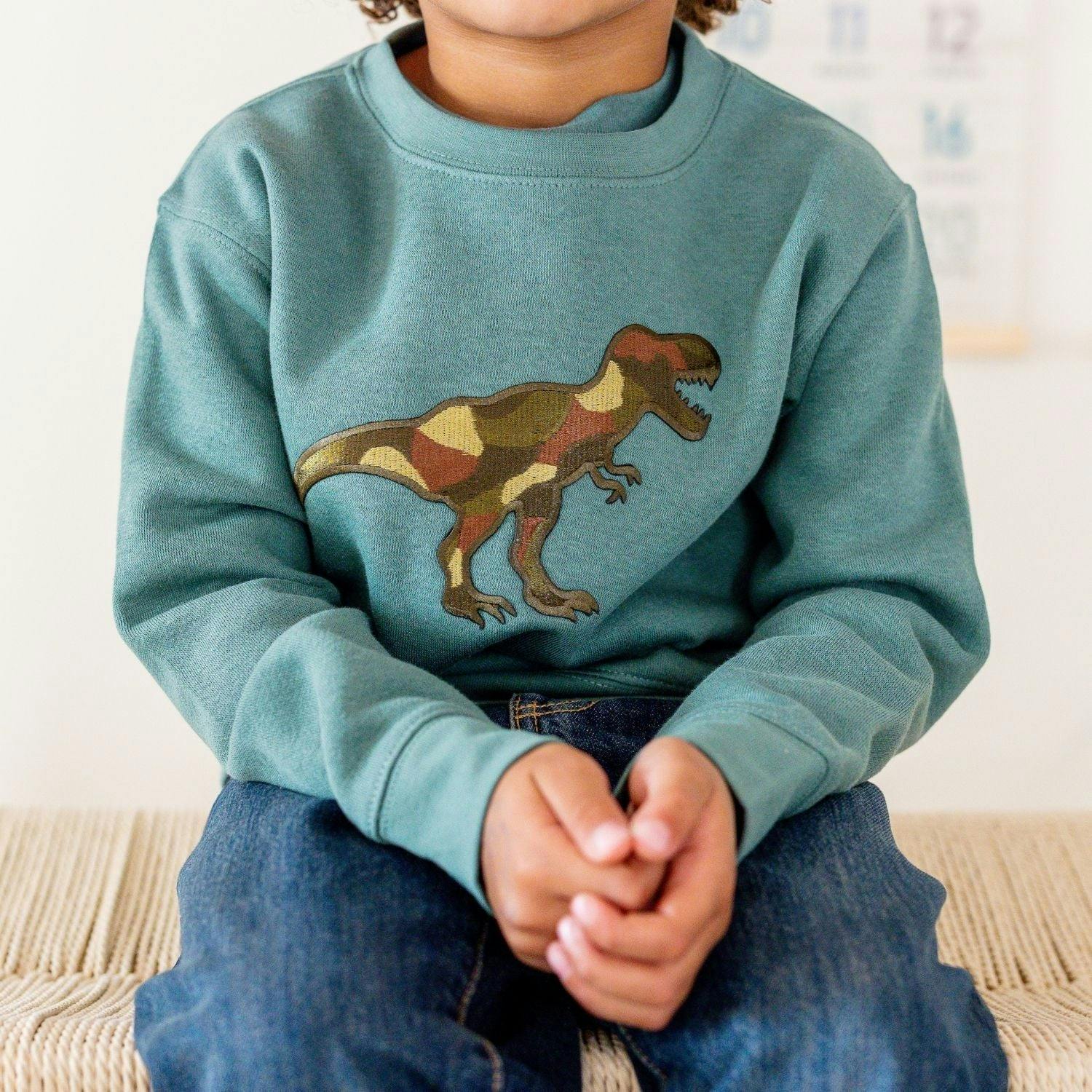 Camo Dino Patch Sweatshirt
