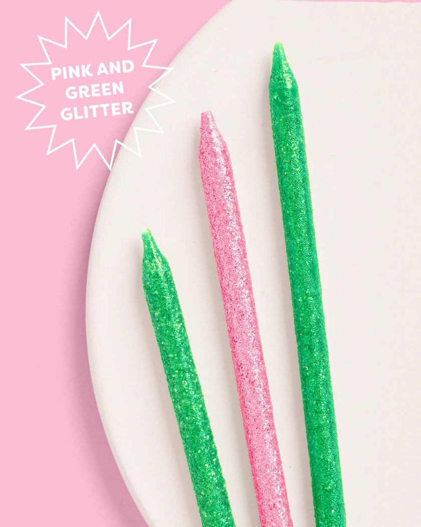 Emerald City Candles - 10 glitter candles