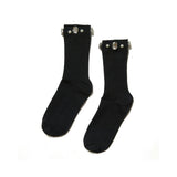 Crystal Ribbed Crew Socks