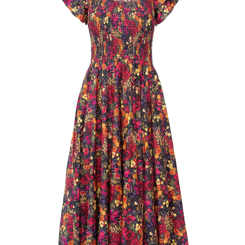 Hattie Dress in Night Garden