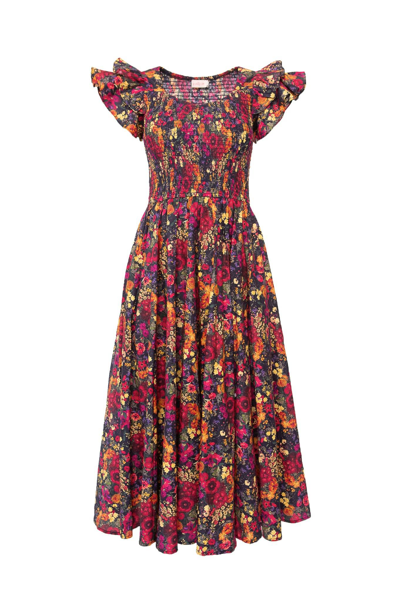Hattie Dress in Night Garden