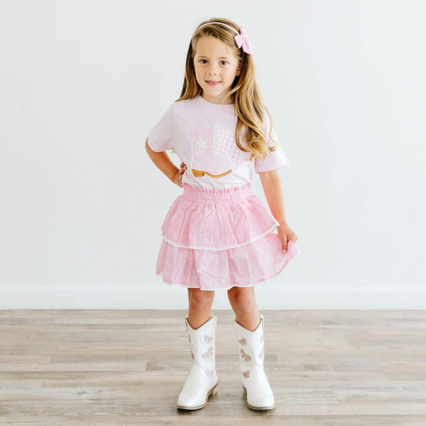 Pink Bandana Western Bow Headband