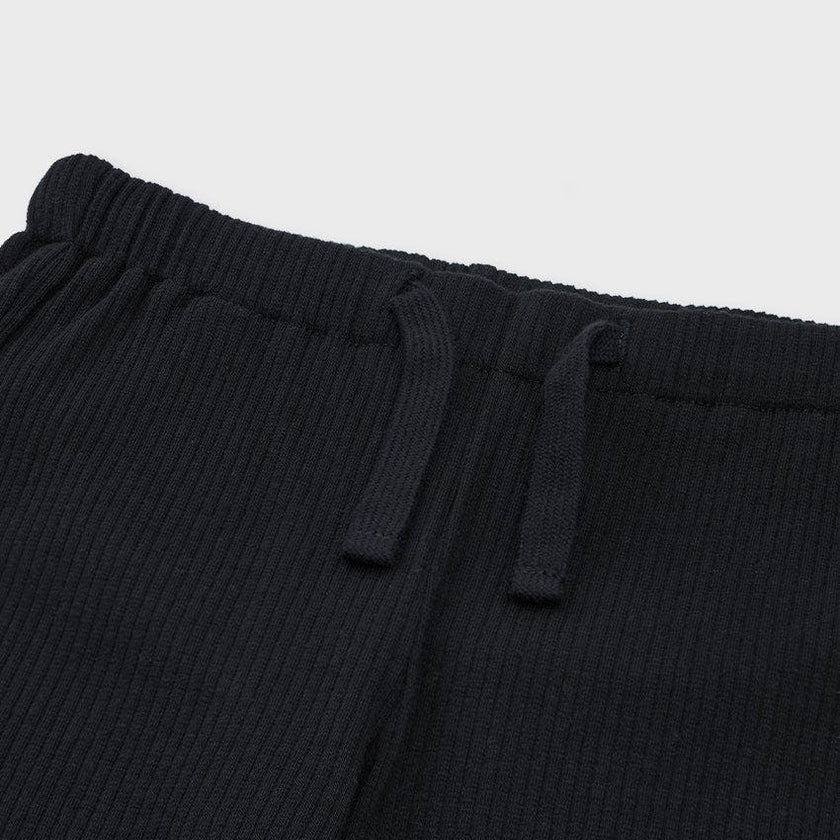 Organic Cotton Slim Flare Ribbed Pant