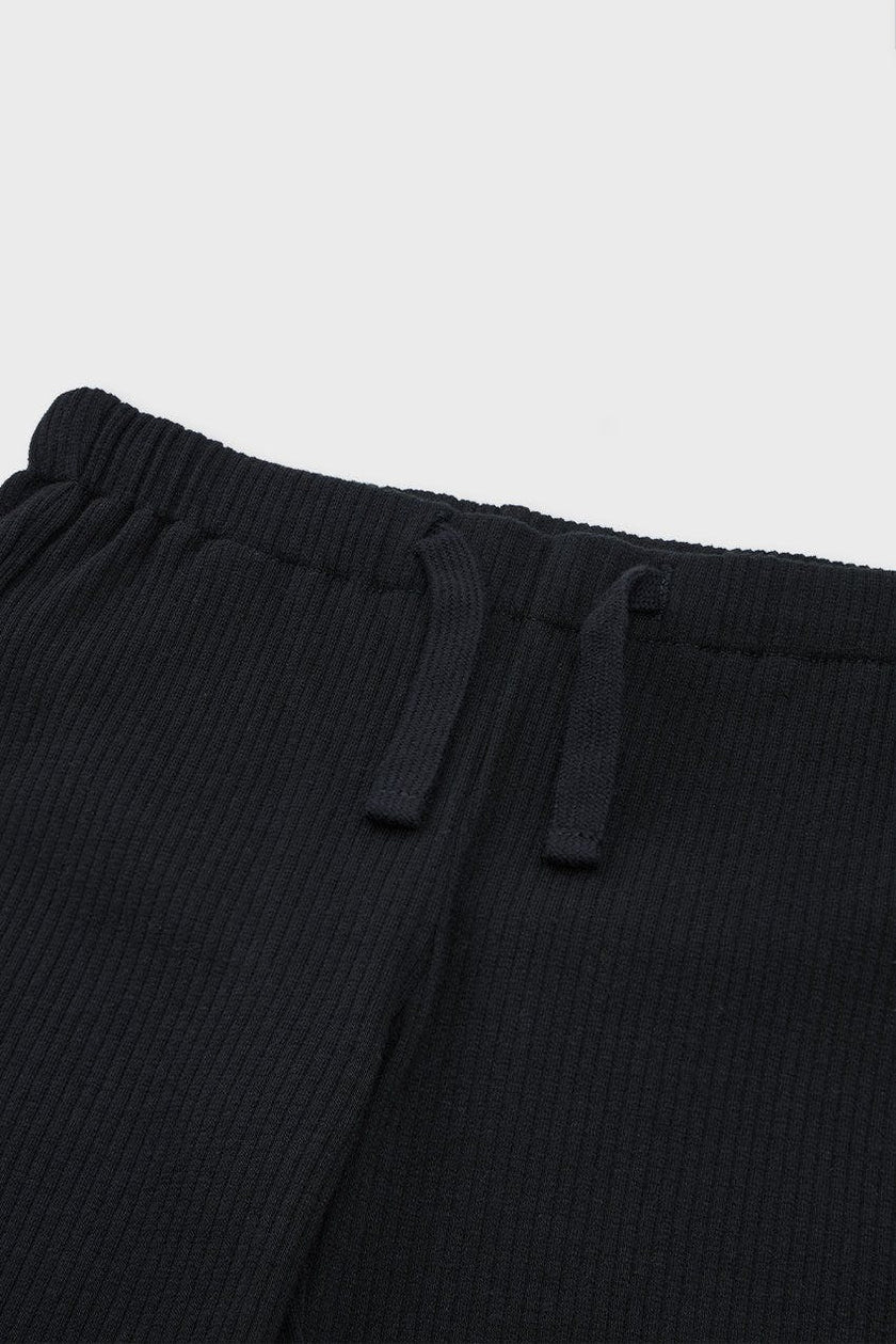 Organic Cotton Slim Flare Ribbed Pant
