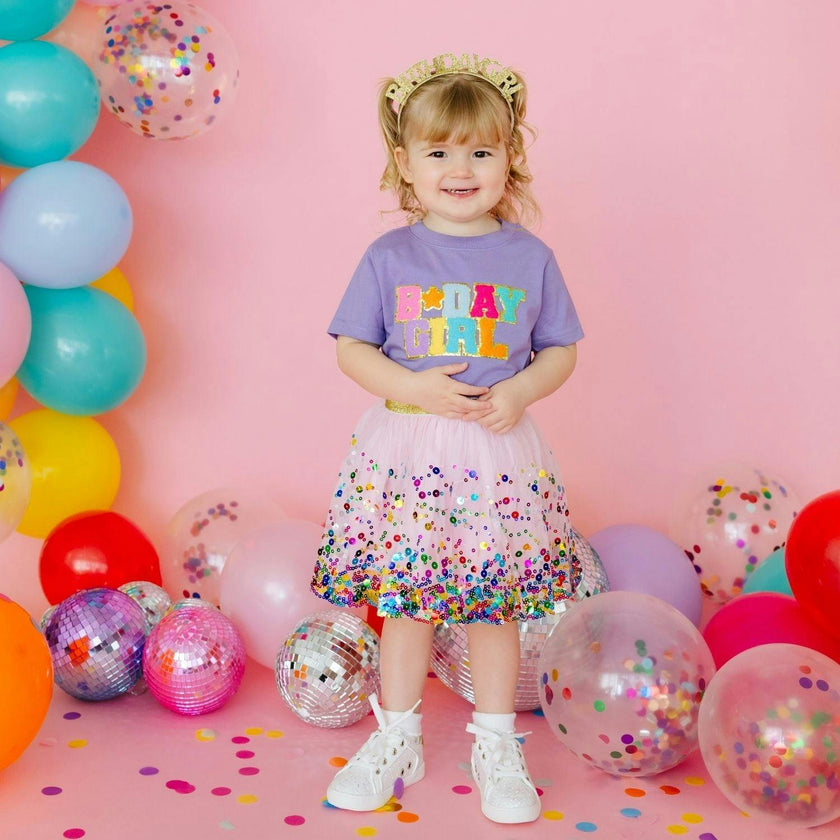Birthday Girl Patch Short Sleeve T-Shirt