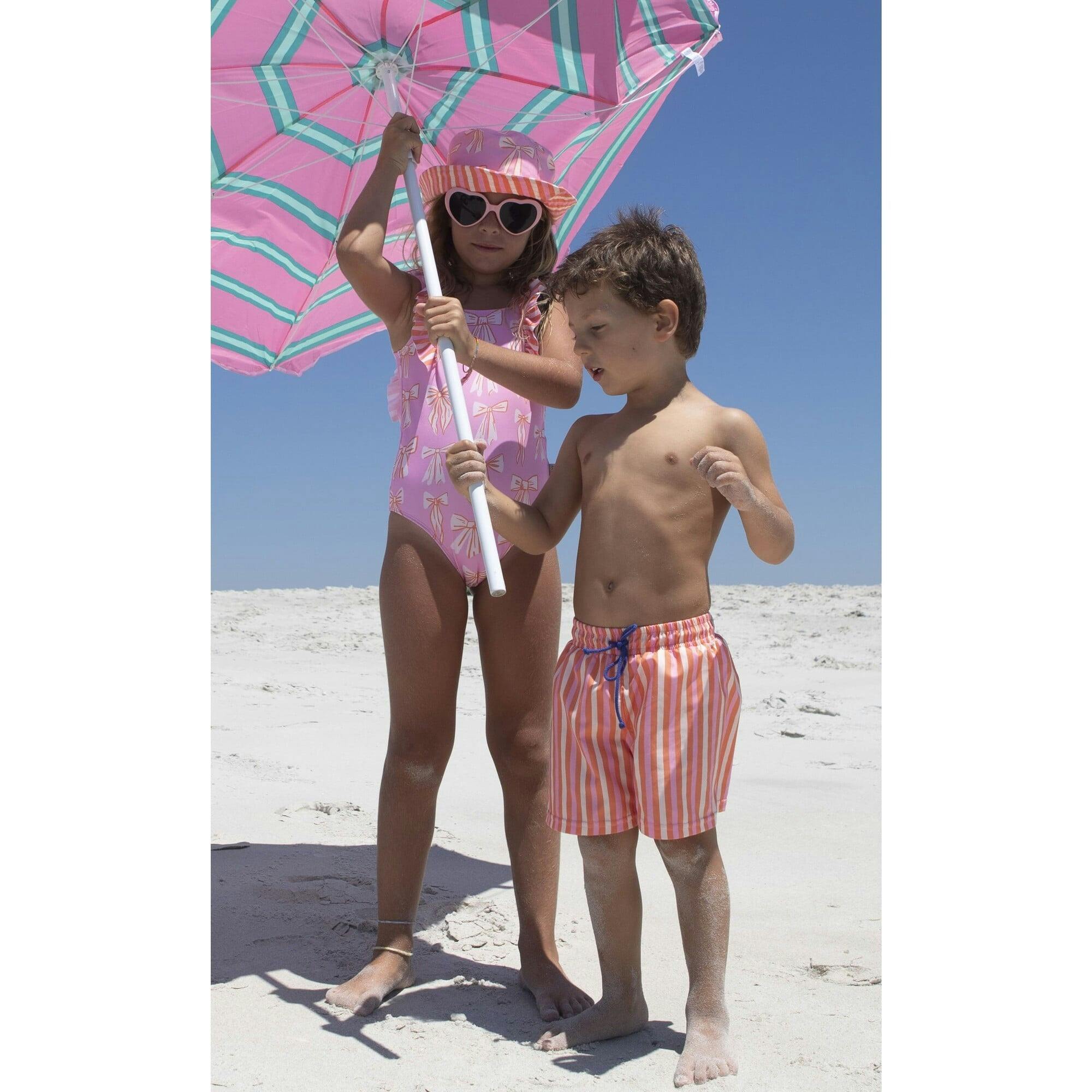 Beach stripes classic swim shorts