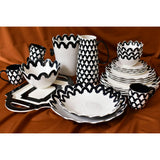 Black Arabesque Scallop Ice Bucket
