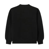 Black Blurred Bear Crewneck Sweater