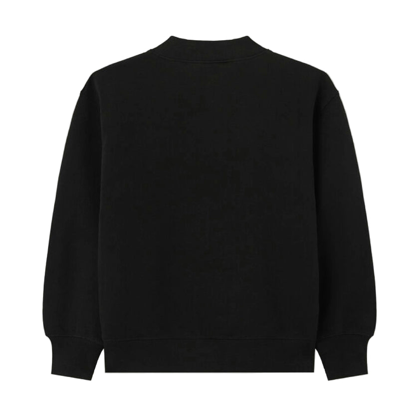 Black Blurred Bear Crewneck Sweater