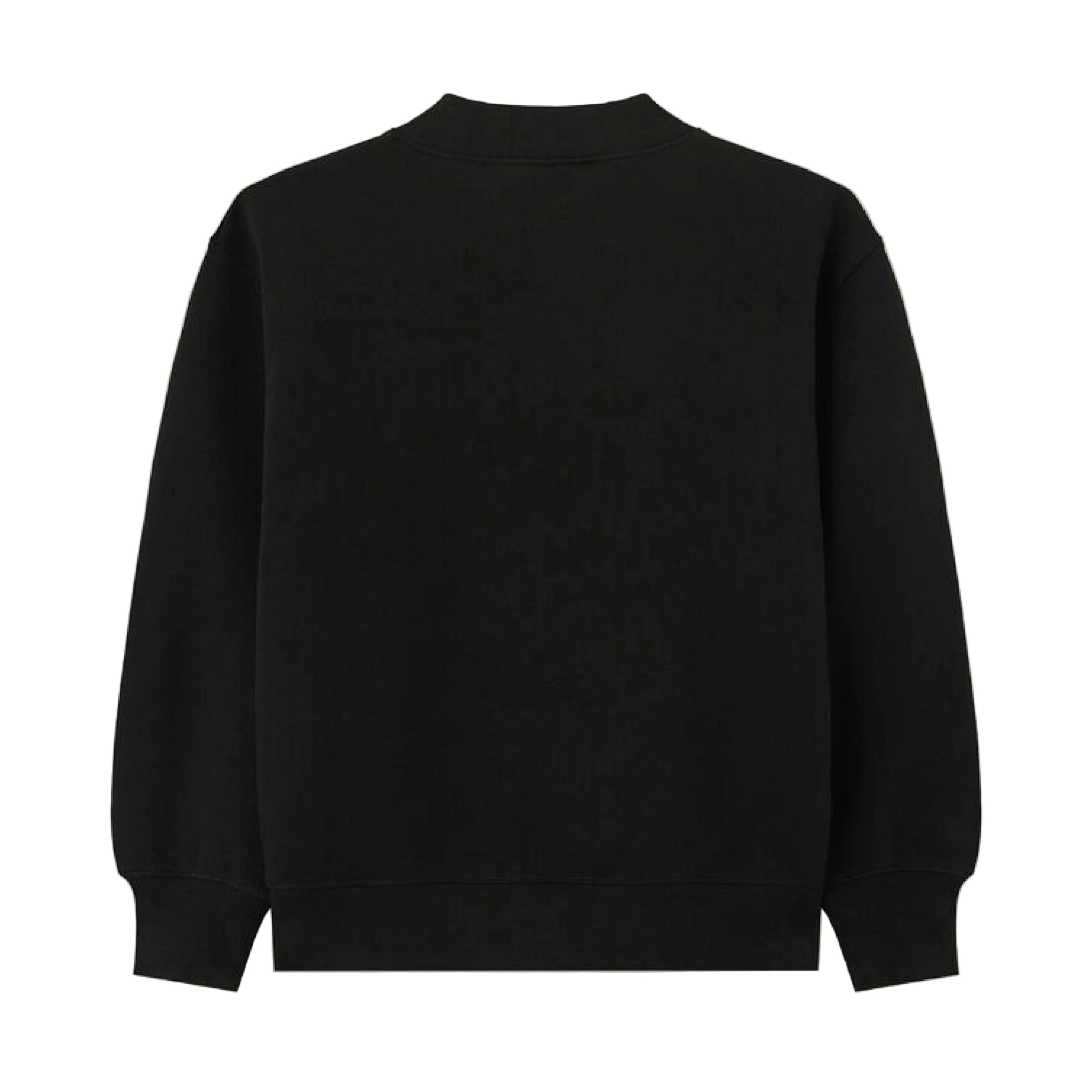 Black Blurred Bear Crewneck Sweater