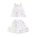 White Aveloria Floral Ruffle Set