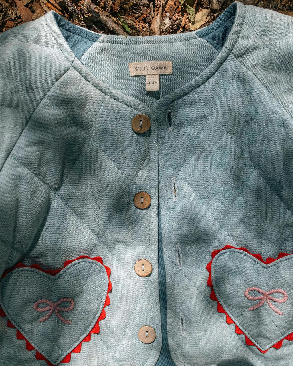 Quilted Jacket in Denim Darling