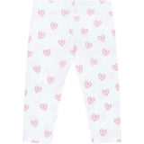 Pink Heart Print Pima Leggings