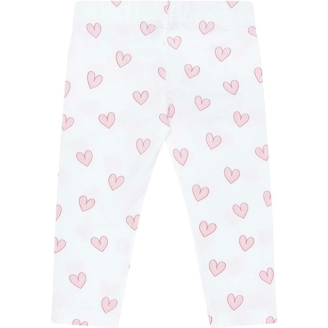 Pink Heart Print Pima Leggings