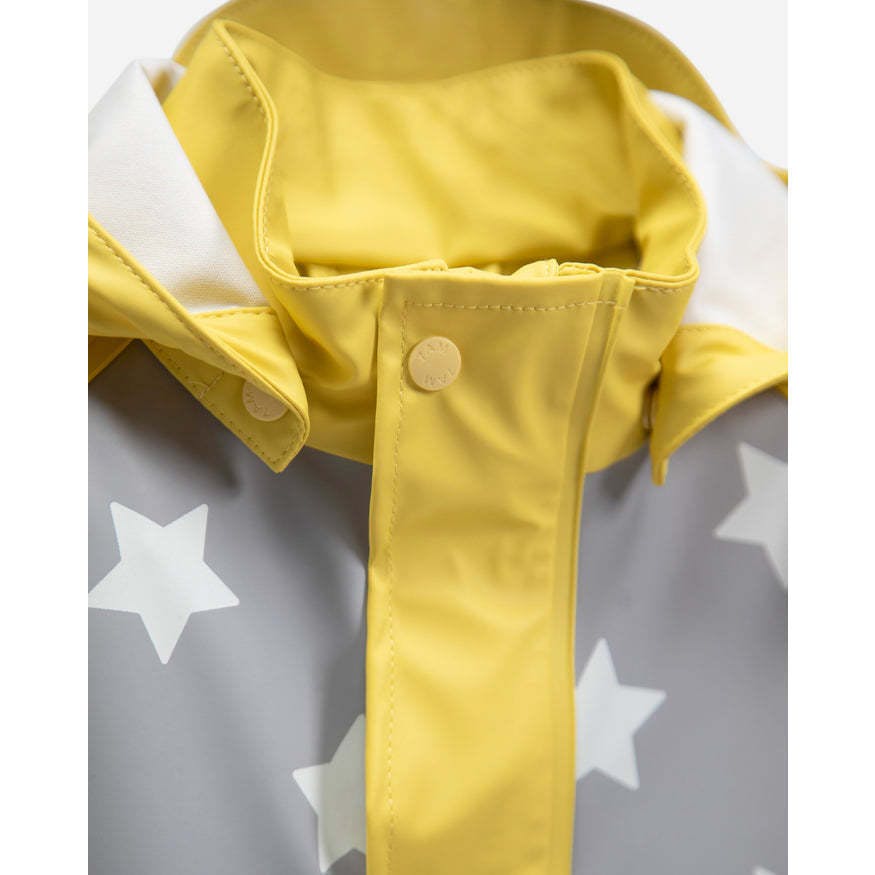 Stars Print Rain Hooded Jacket