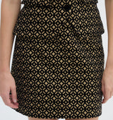 The Hallie Skirt - Byzantine Brocade, Black/Gold
