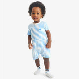 Baby embroidered stripe pocket shortie