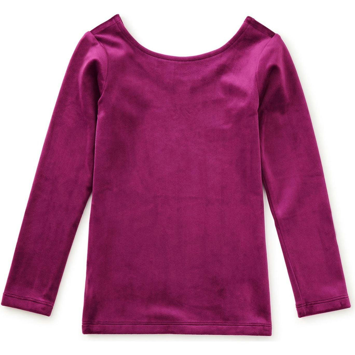 Velour Long Sleeve Slim Fit To, Purple