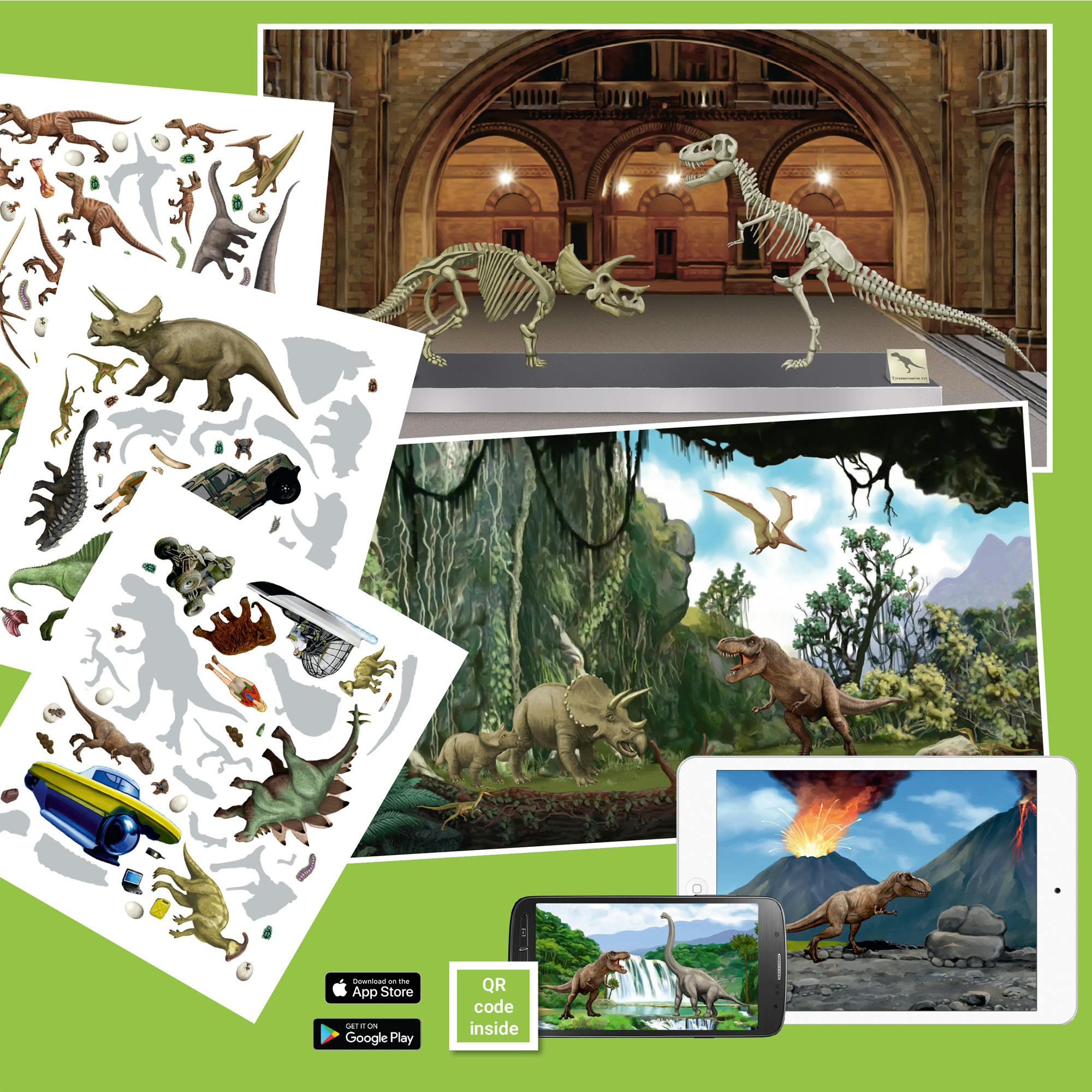 Panorama Sticker Book: Dinosaurs