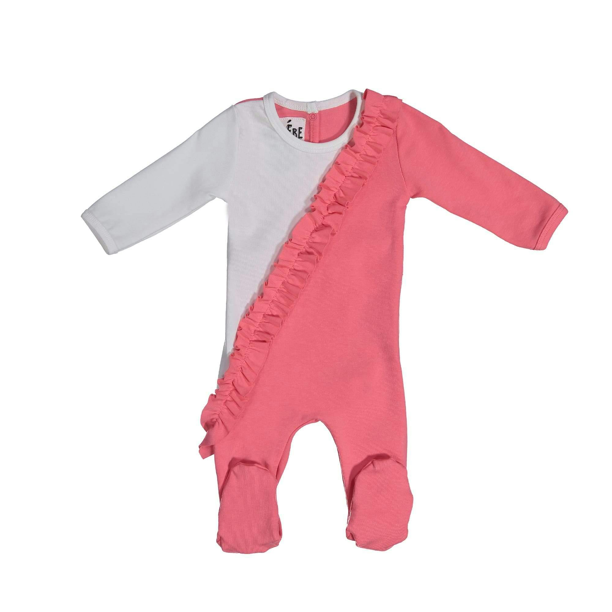 Diagonal Ruffle Footie