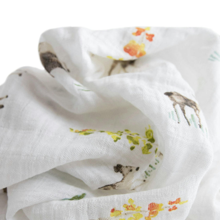 Cotton Muslin Swaddle Blanket 3 Pack - Oh Deer 2