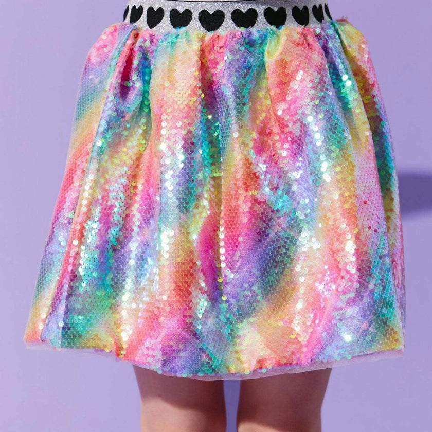 Shimmer Rainbow Sequin Skirt