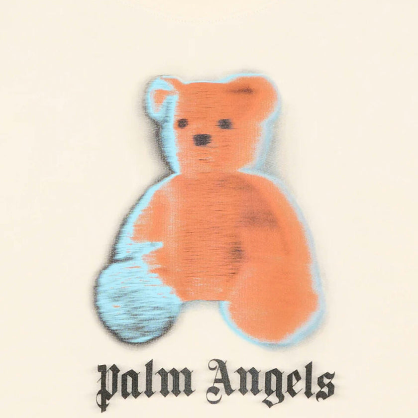 Off White Blurred Bear Crewneck Sweater