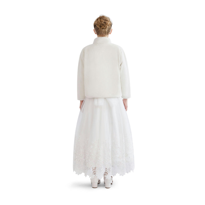Ivory Plush Asymmetrical Coat