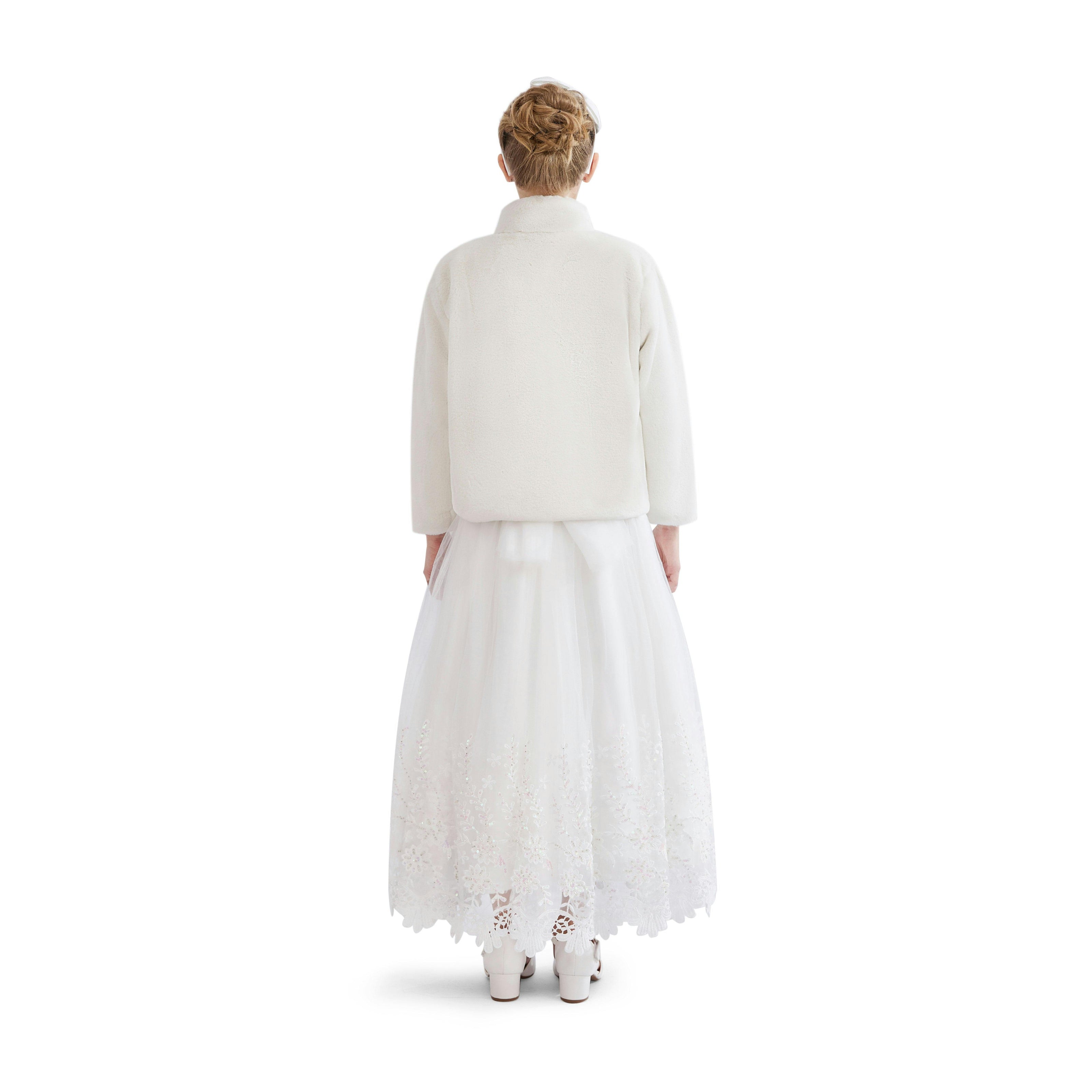 Ivory Plush Asymmetrical Coat