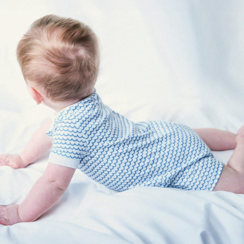 Baby's Pima Louis Play Romper in La Mer