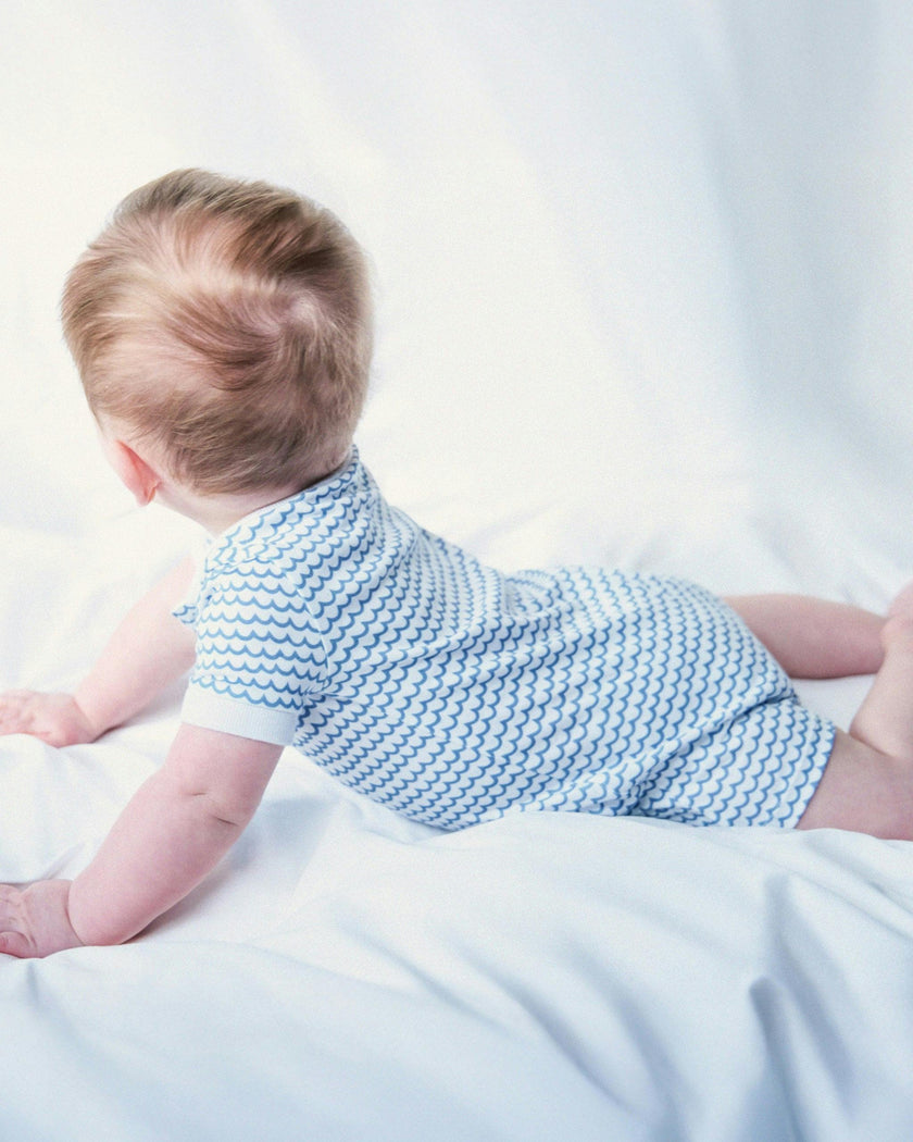 Baby's Pima Louis Play Romper in La Mer